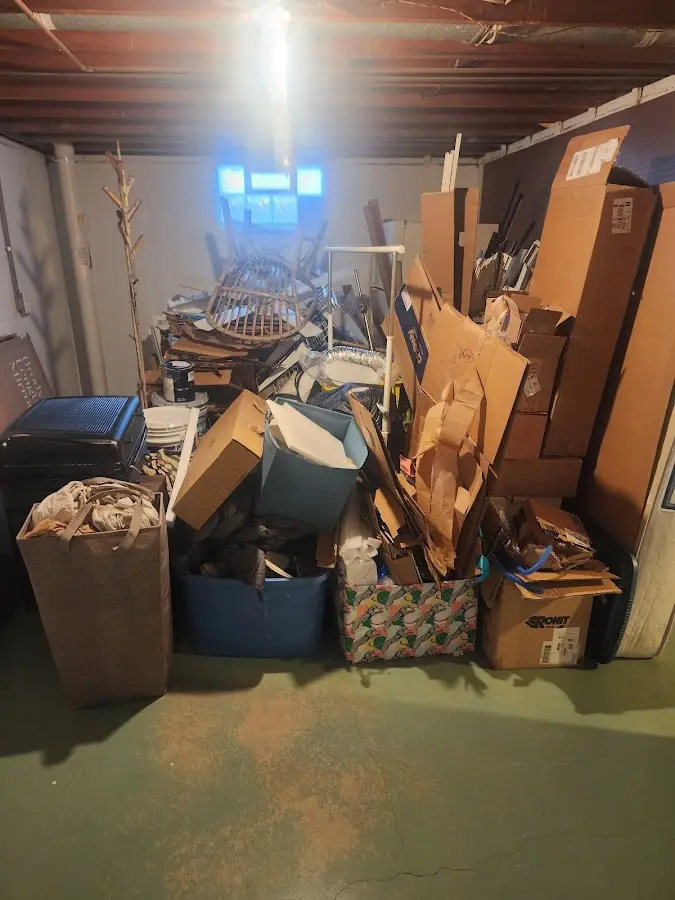 Roll-off dumpster container at job site for 15 Yard Dumpster Rental in LaGrange